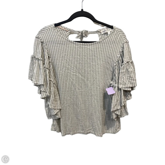 Top Short Sleeve By Chelsea And Theodore In Striped Pattern, Size: S