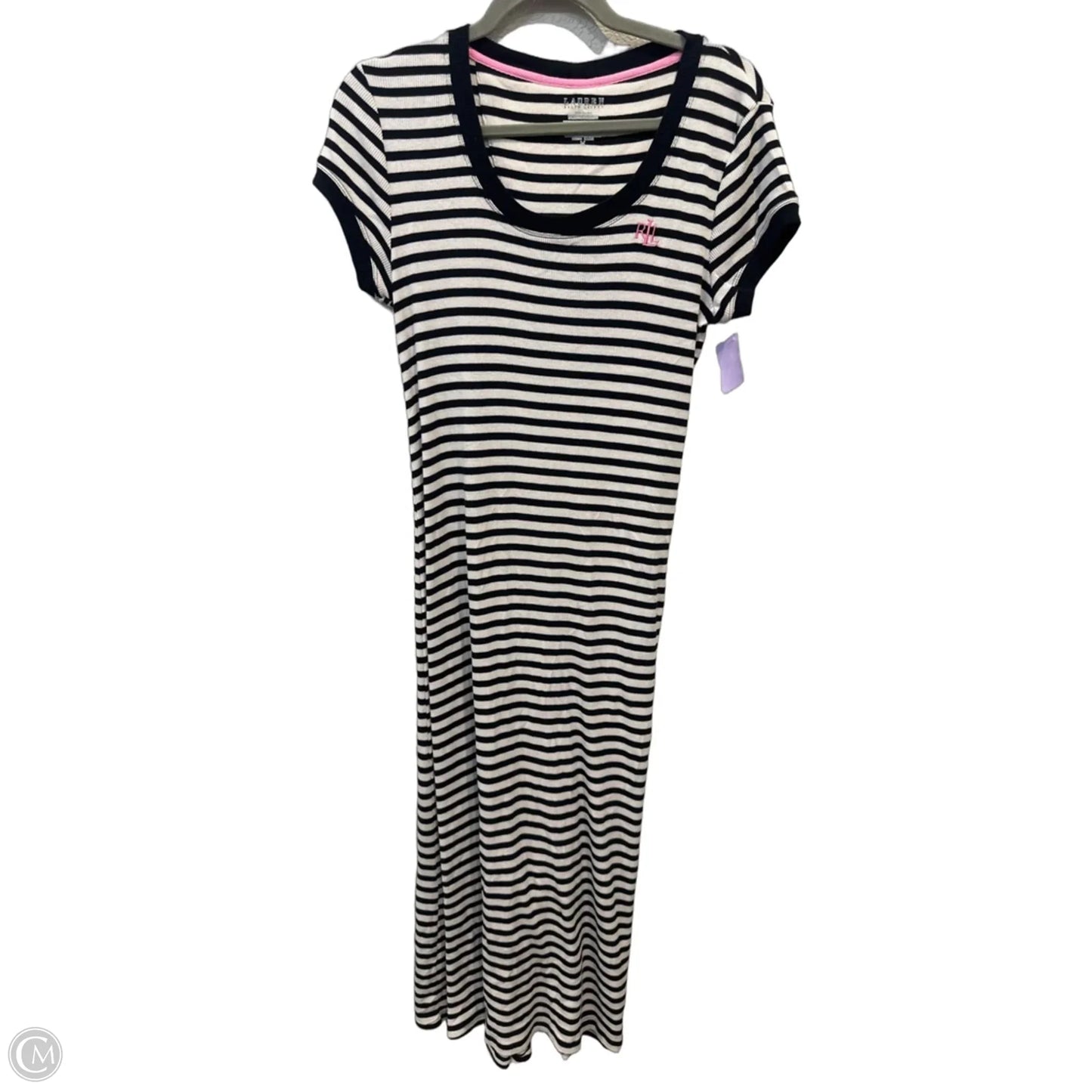 Dress Casual Maxi By Lauren By Ralph Lauren In Striped Pattern, Size: M