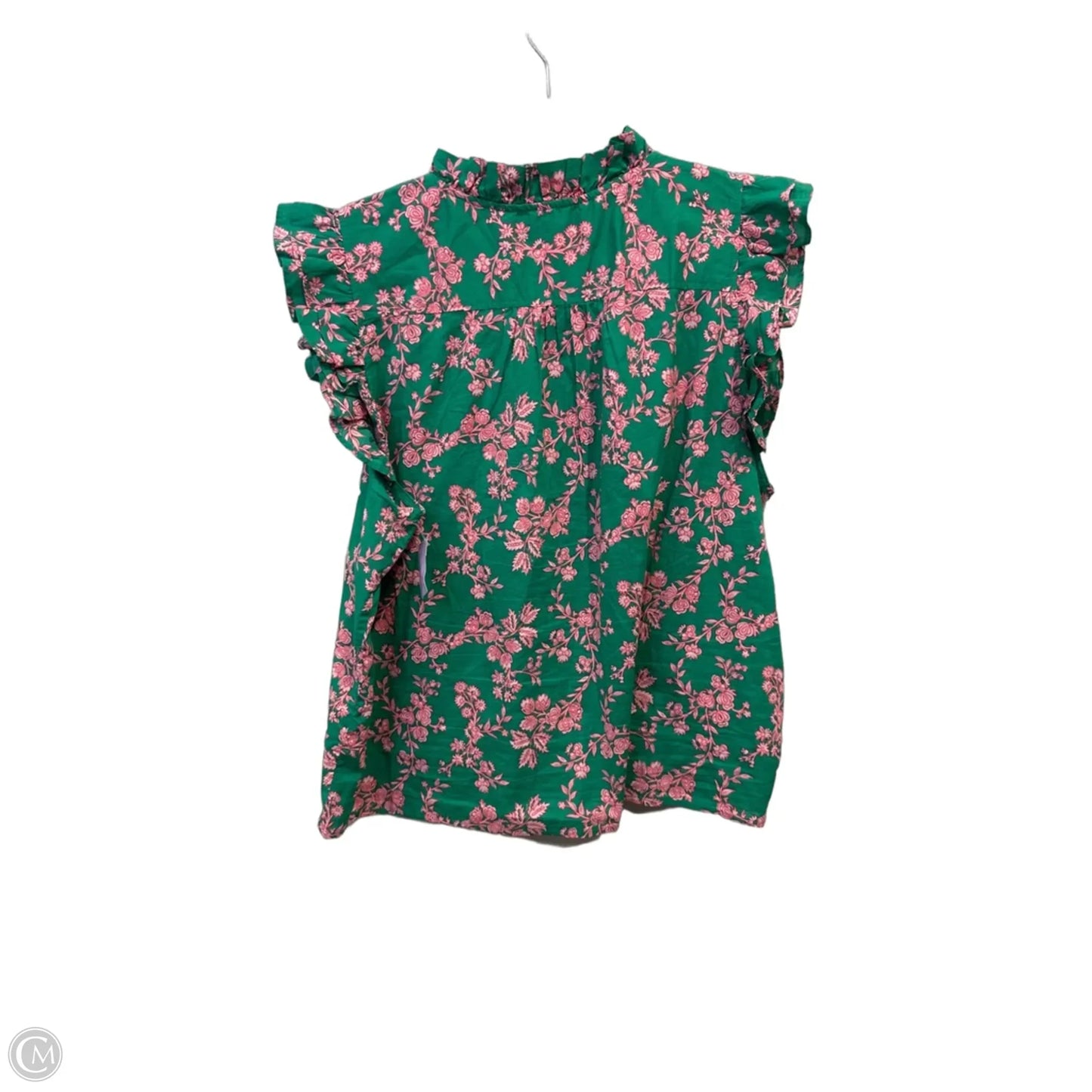 Blouse Sleeveless By J. Crew In Green & Pink, Size: Xxl