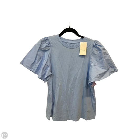 Blouse Short Sleeve By A New Day In Blue, Size: M