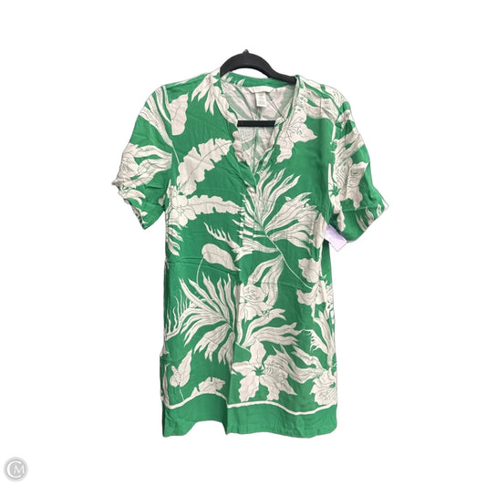 Dress Casual Midi By H&m In Green & White, Size: Xs