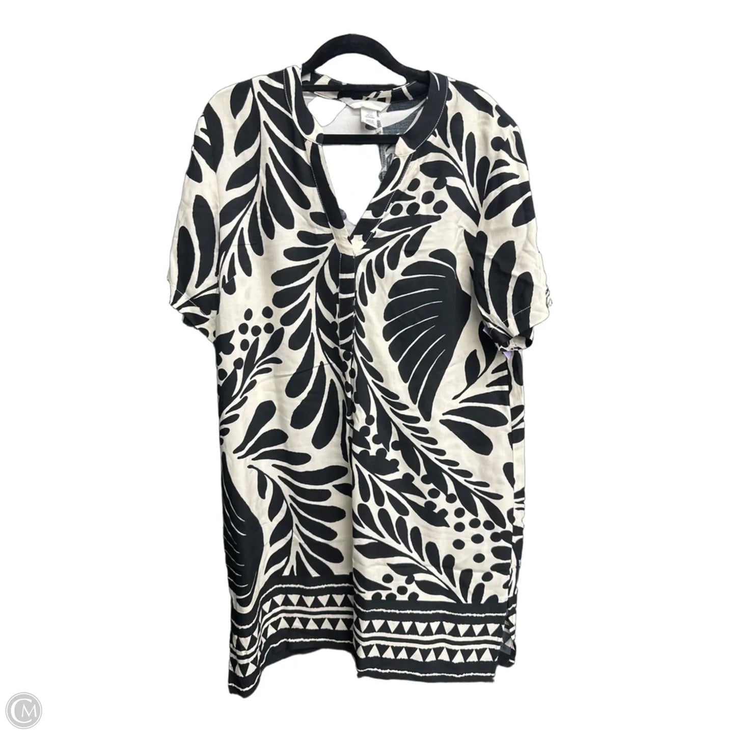 Dress Casual Short By H&m In Black & White, Size: Xs