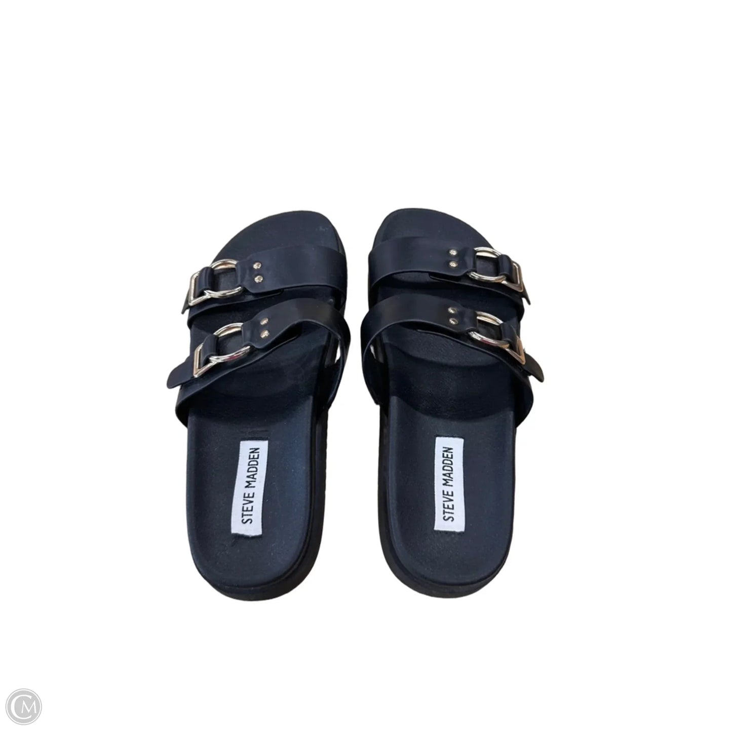 Sandals Flats By Steve Madden In Black, Size: 8