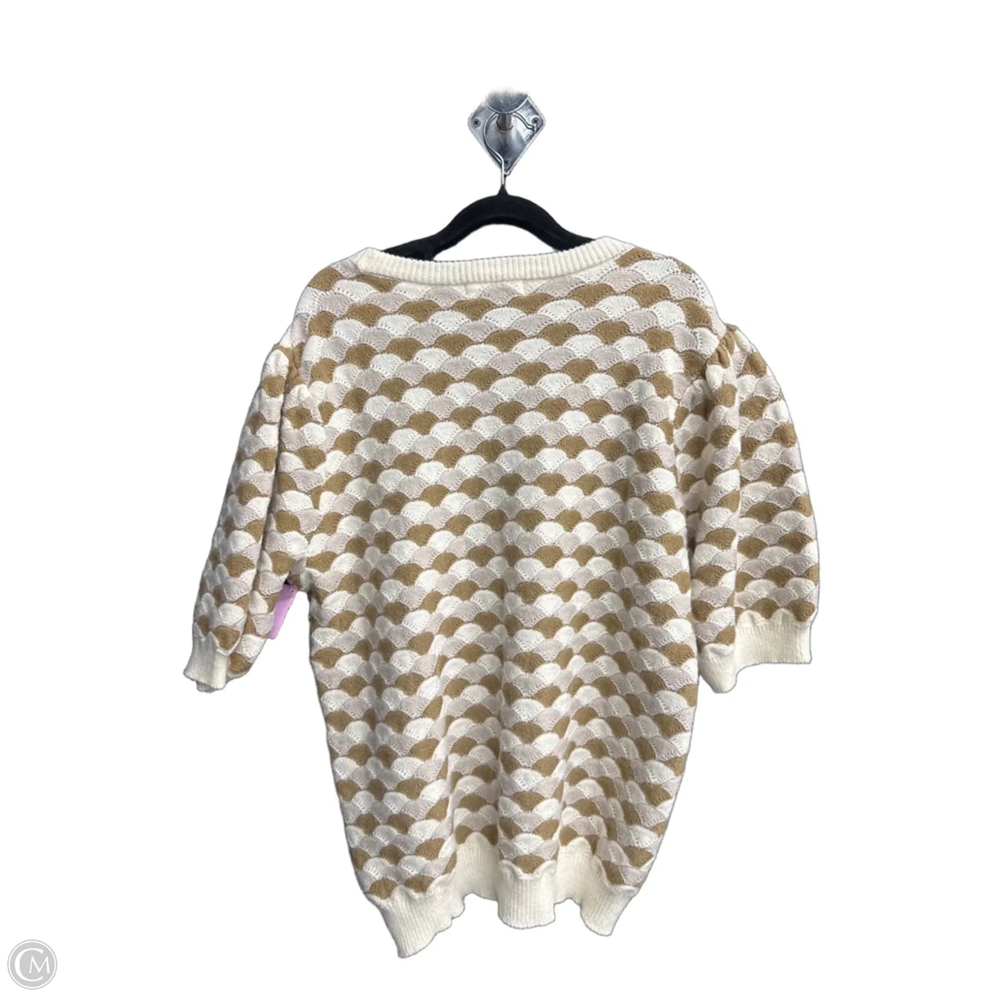 Sweater By Clothes Mentor In Cream & Tan, Size: Xl
