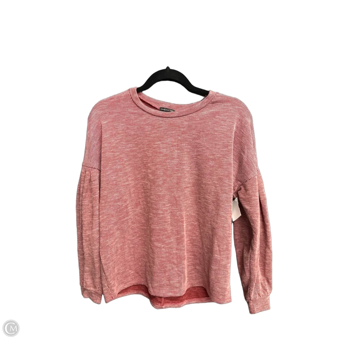 Top Long Sleeve By Moa Moa In Maroon, Size: M