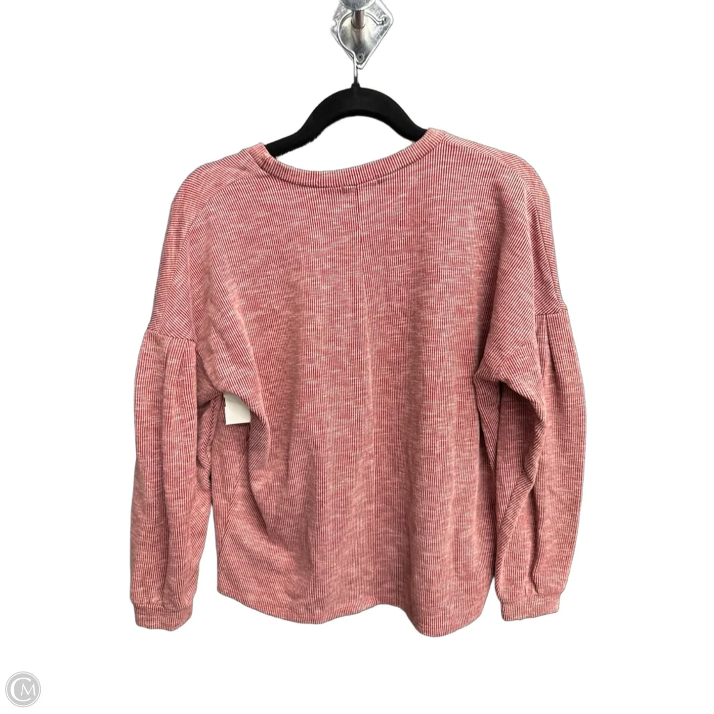 Top Long Sleeve By Moa Moa In Maroon, Size: M