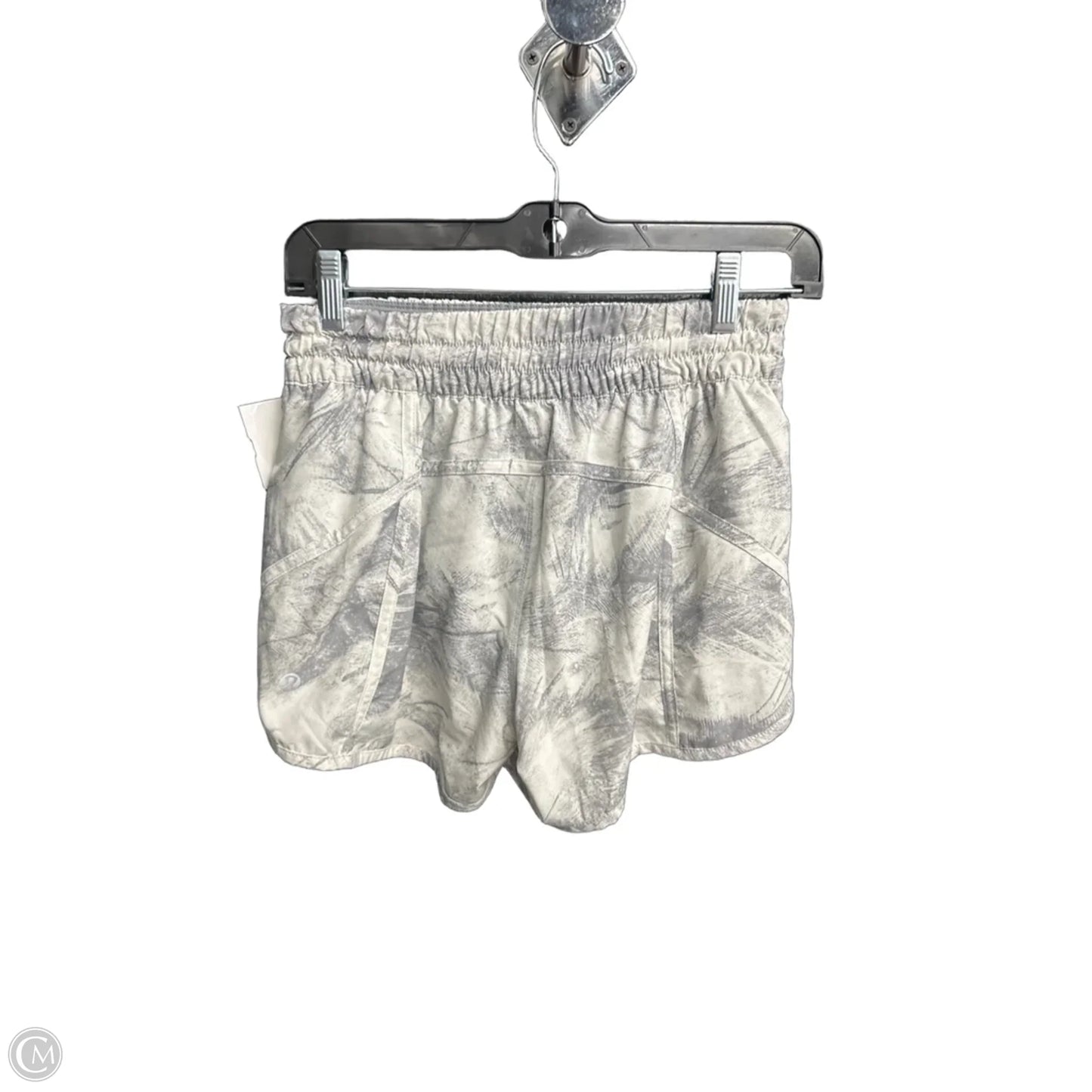 Athletic Shorts By Lululemon In Grey & White, Size: 6