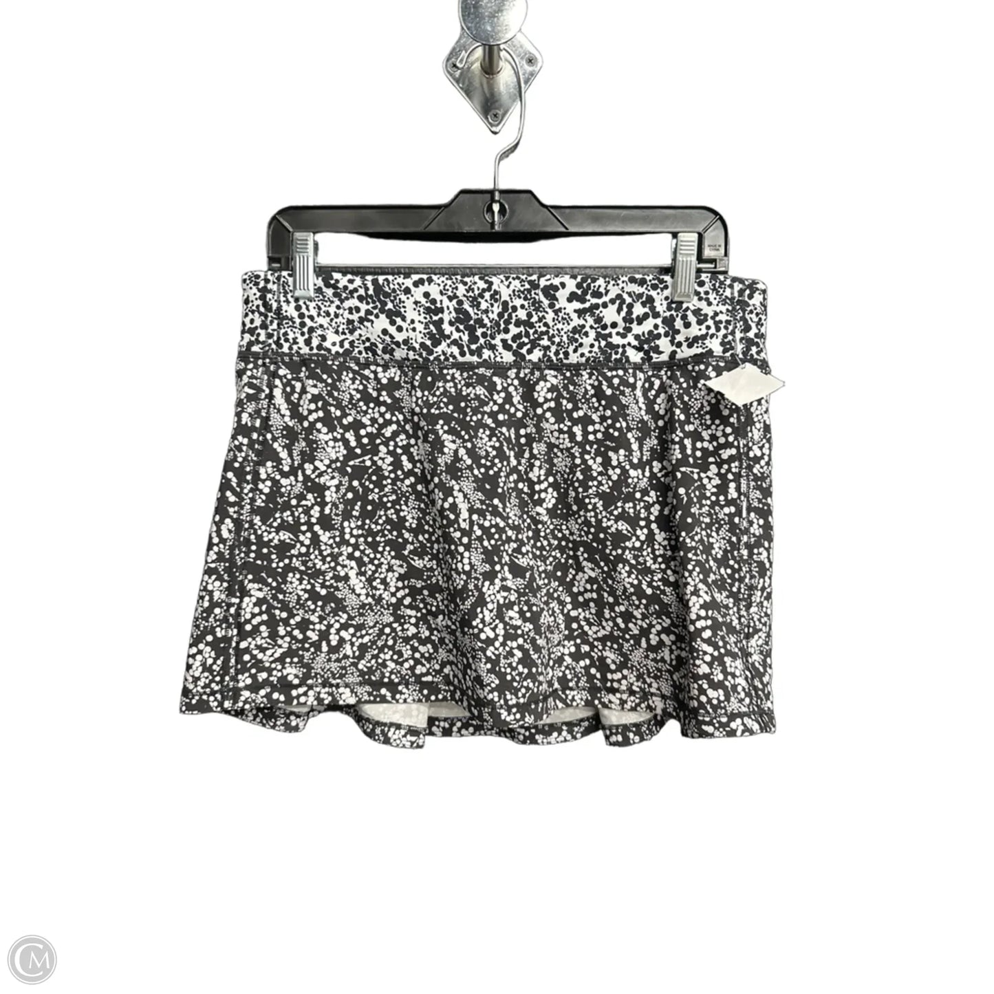 Athletic Skort By Lululemon In Black & White, Size: 8