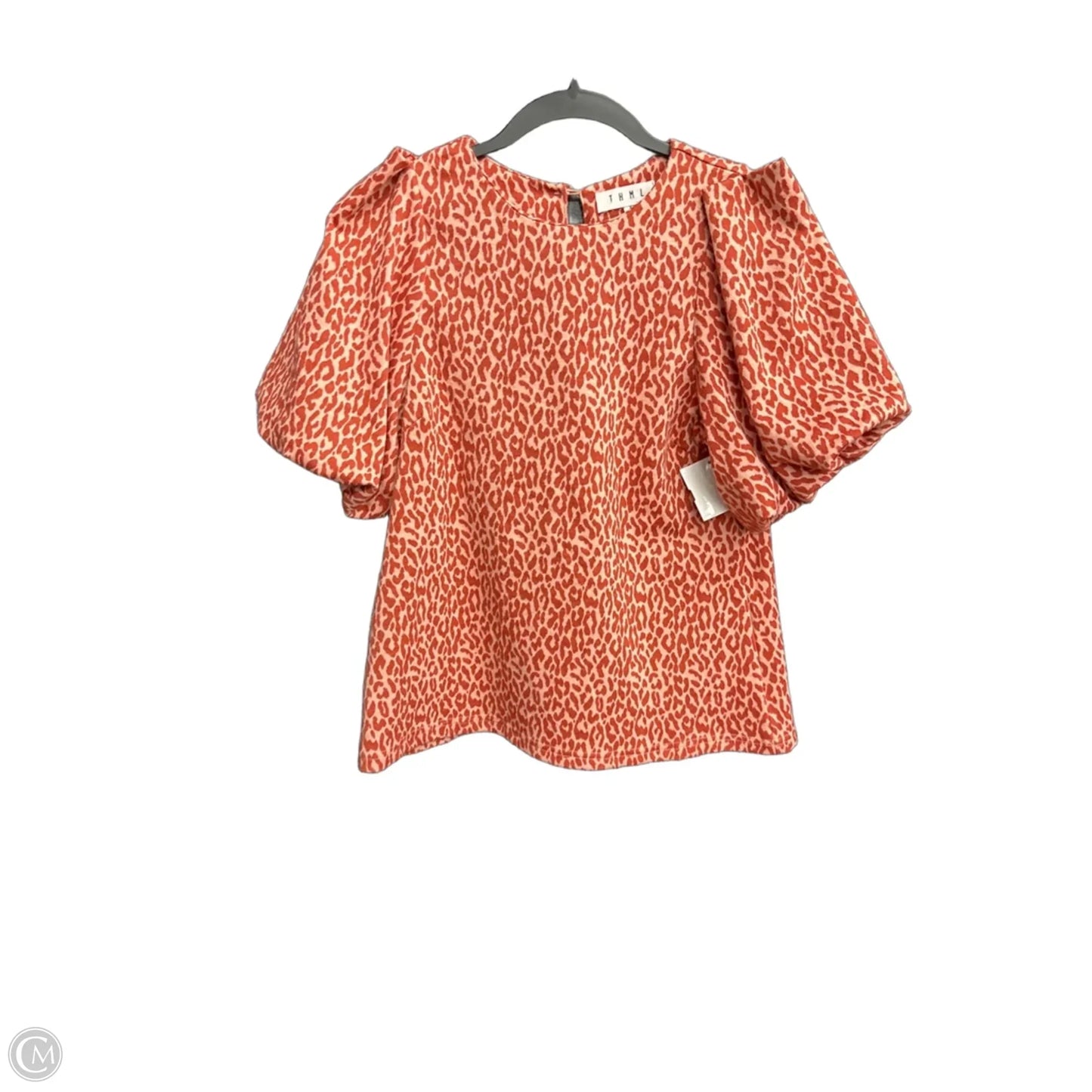 Blouse Short Sleeve By Thml In Animal Print, Size: Xs