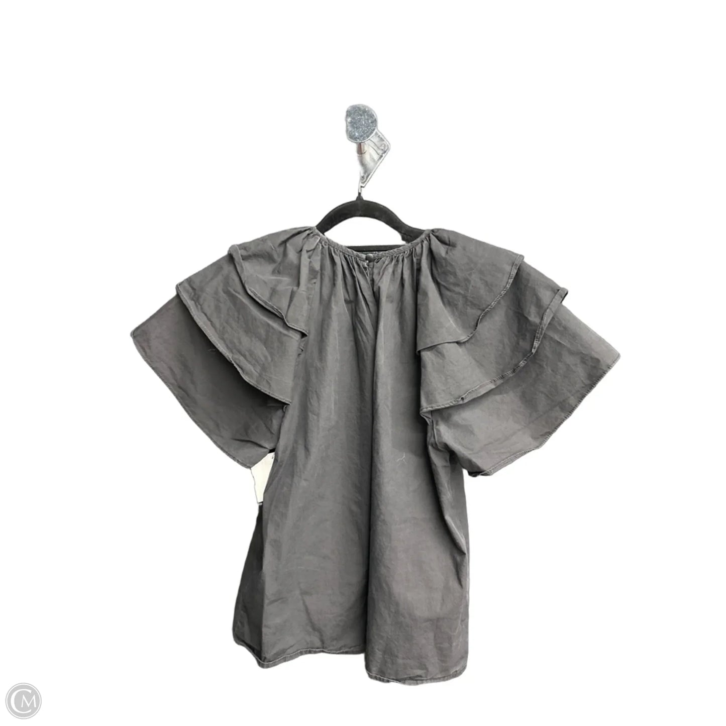 Blouse Short Sleeve By Sugar Lips In Black, Size: S