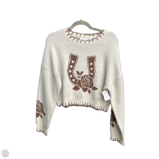 Sweater By Altard State In Brown & Cream, Size: S