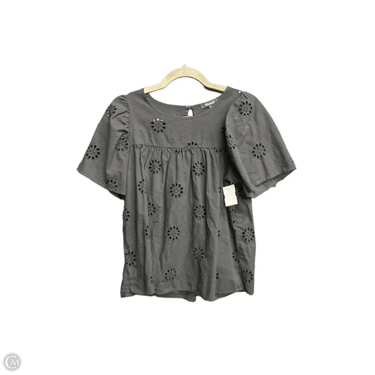 Blouse Short Sleeve By Madewell In Black, Size: M