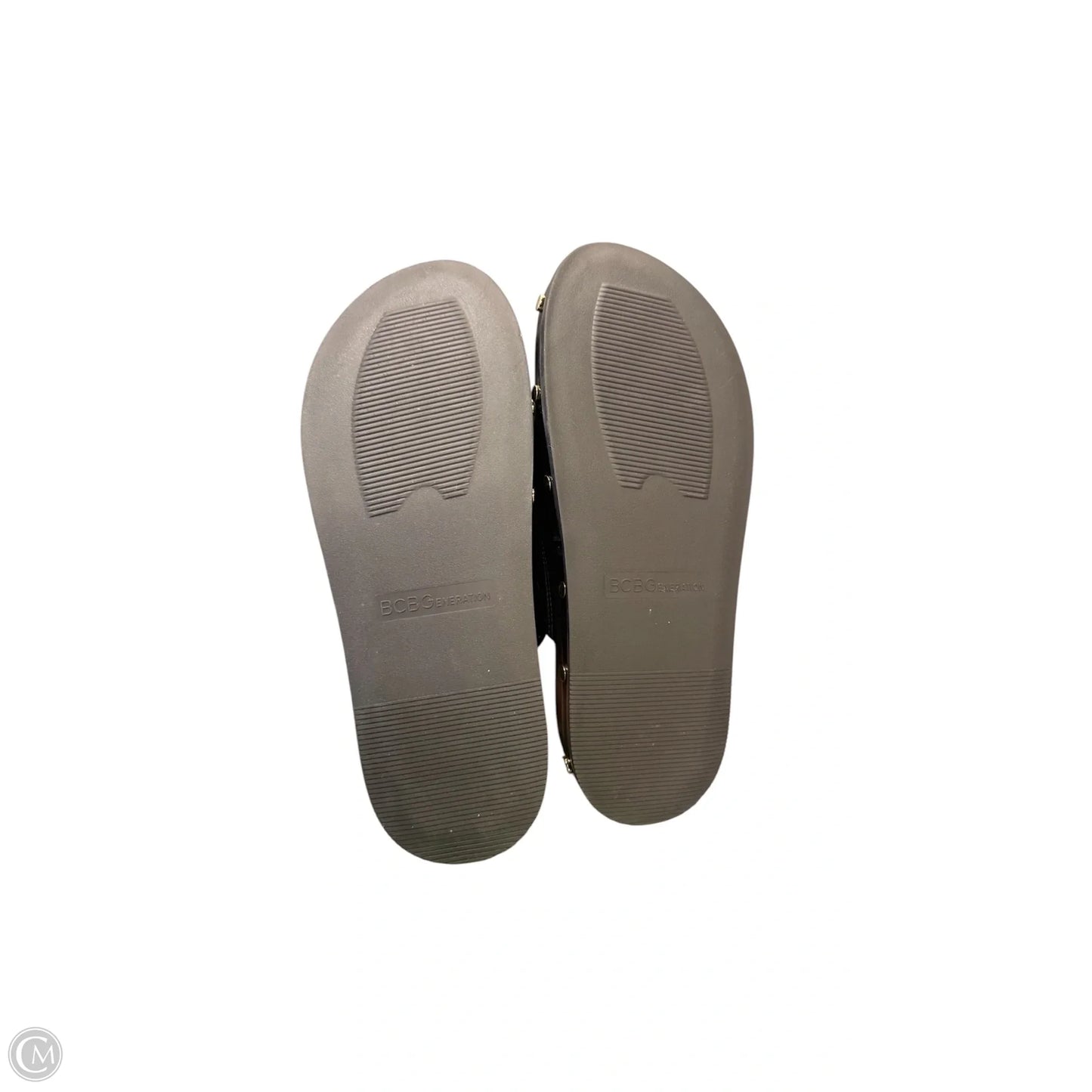 Sandals Flats By Bcbg In Black & Gold, Size: 9