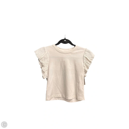 Top Short Sleeve By Clothes Mentor In White, Size: S