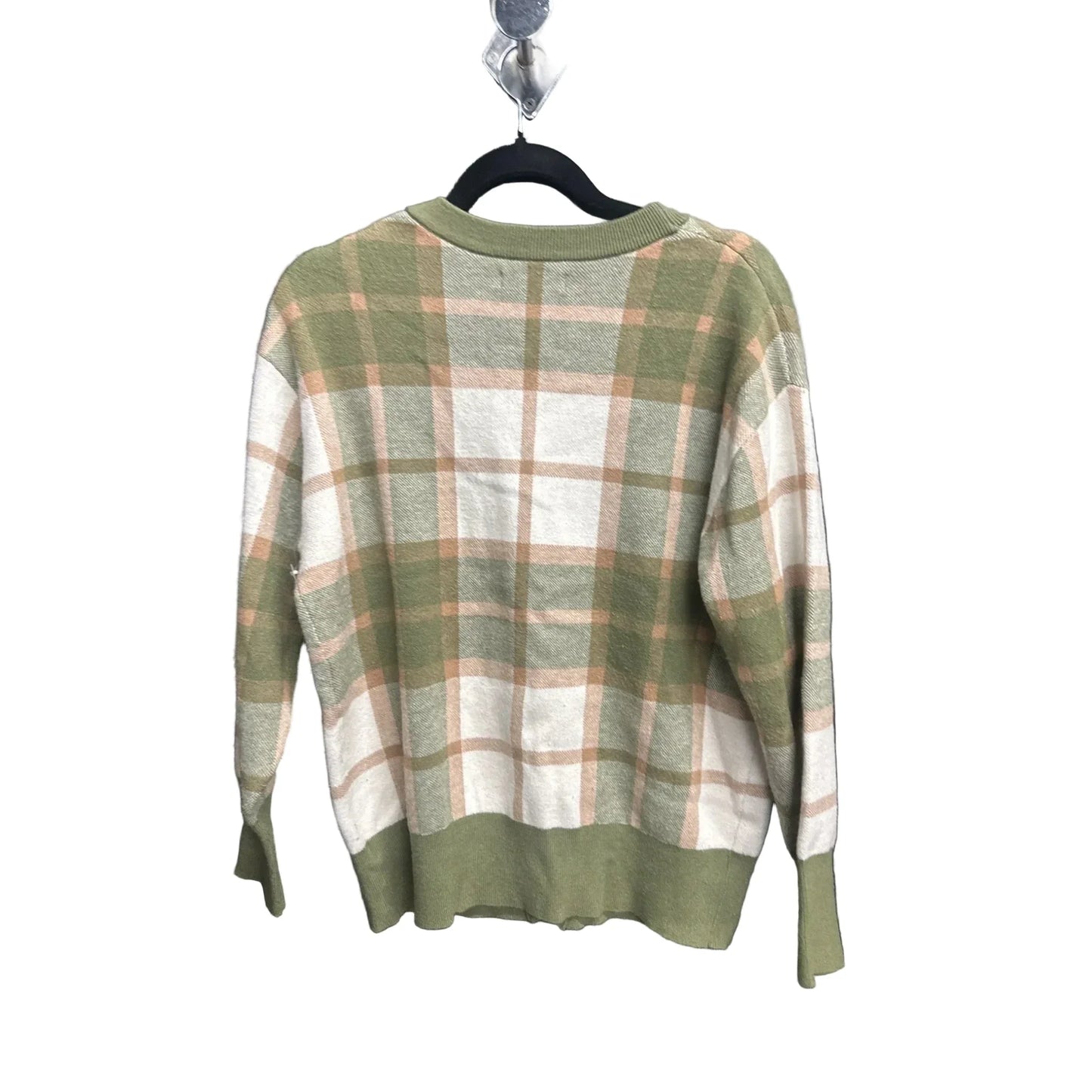 Sweater Cardigan By Rachel Zoe In Plaid Pattern, Size: M