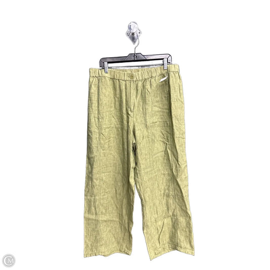 Pants Linen By Eileen Fisher In Green, Size: L