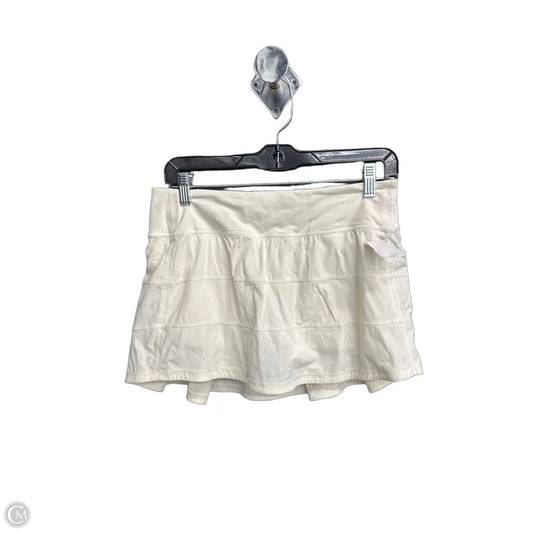 Athletic Skort By Lululemon In White, Size: 6