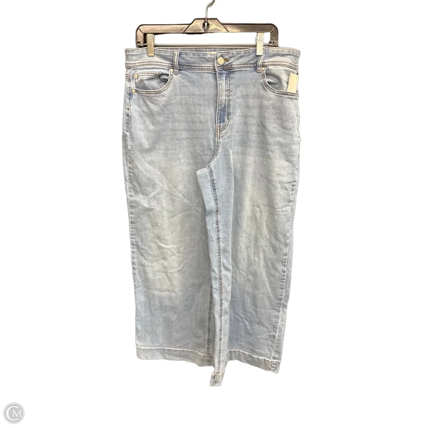 Jeans Wide Leg By Cato In Blue Denim, Size: 14
