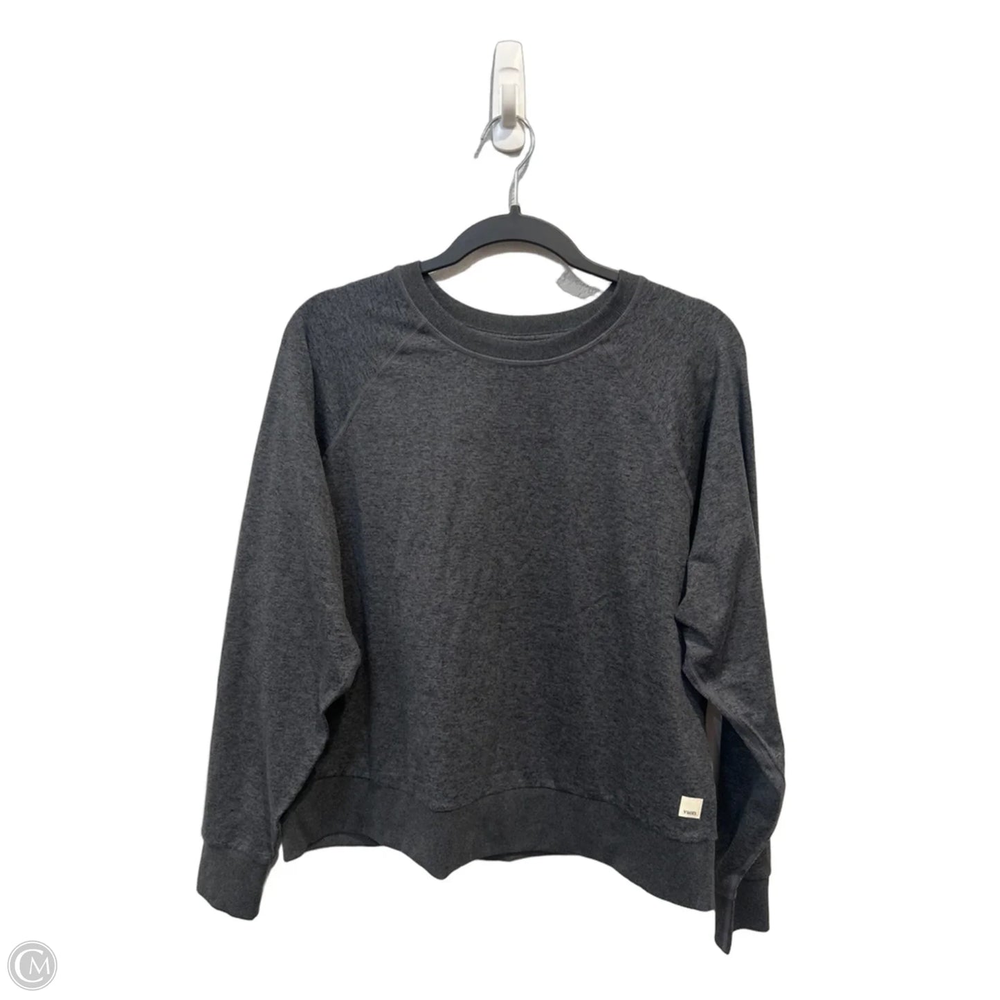 Athletic Top Long Sleeve Collar By Vuori In Grey, Size: M