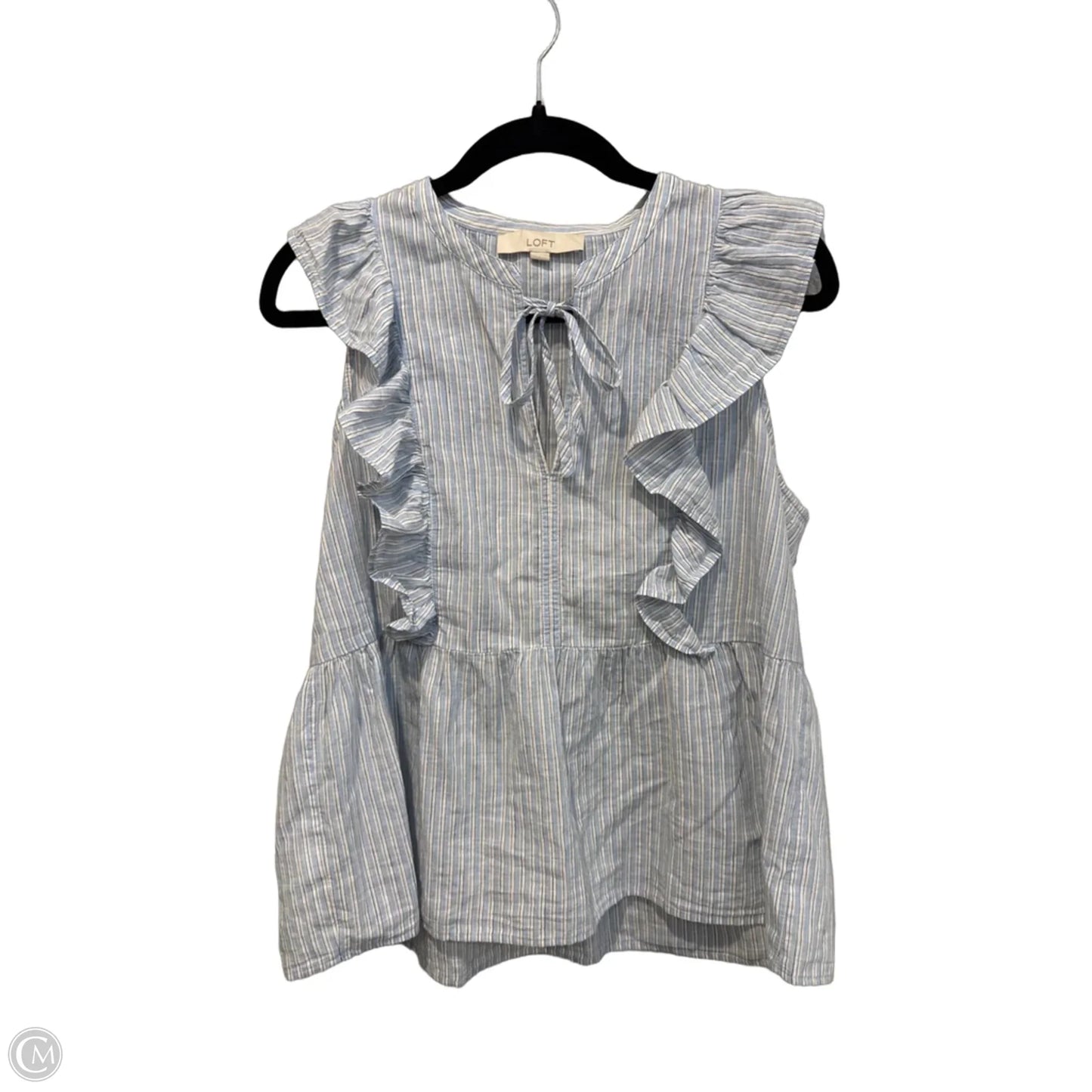 Blouse Sleeveless By Loft In Striped Pattern, Size: S