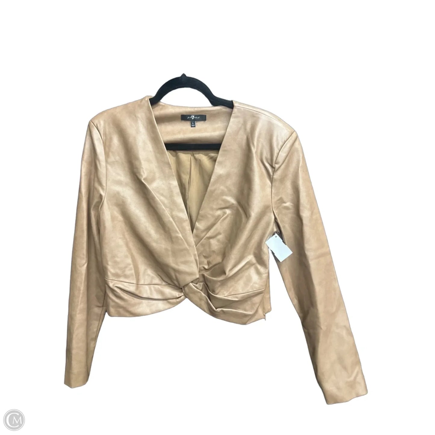 Top Long Sleeve By 7 For All Mankind In Brown, Size: L