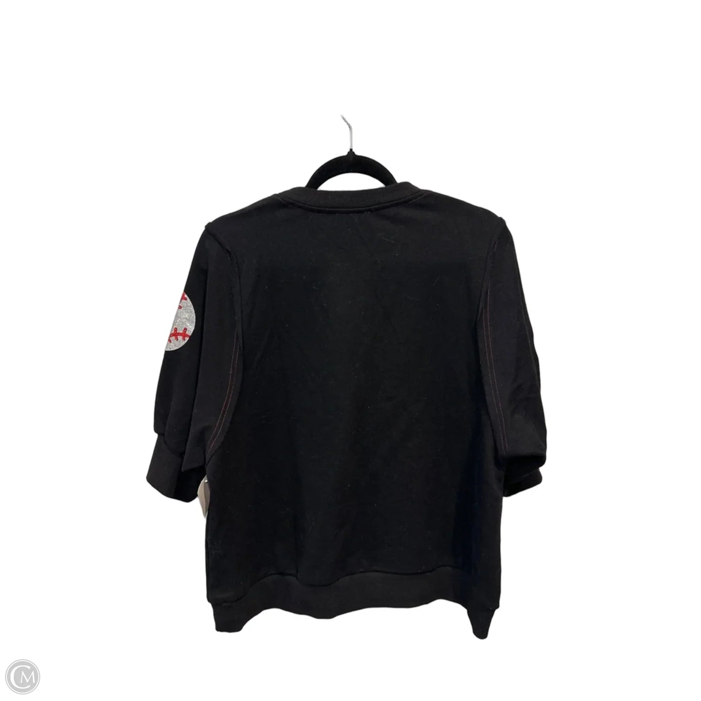 Top Short Sleeve By Oddi In Black, Size: M