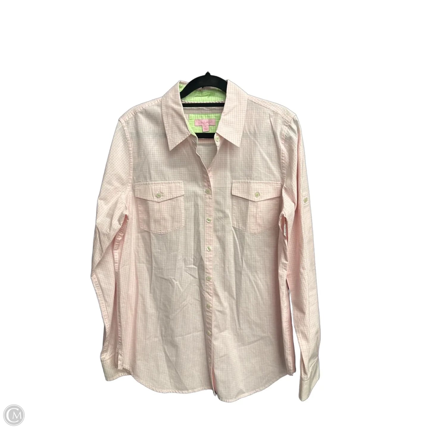 Top Long Sleeve Designer By Lilly Pulitzer In Pink, Size: M