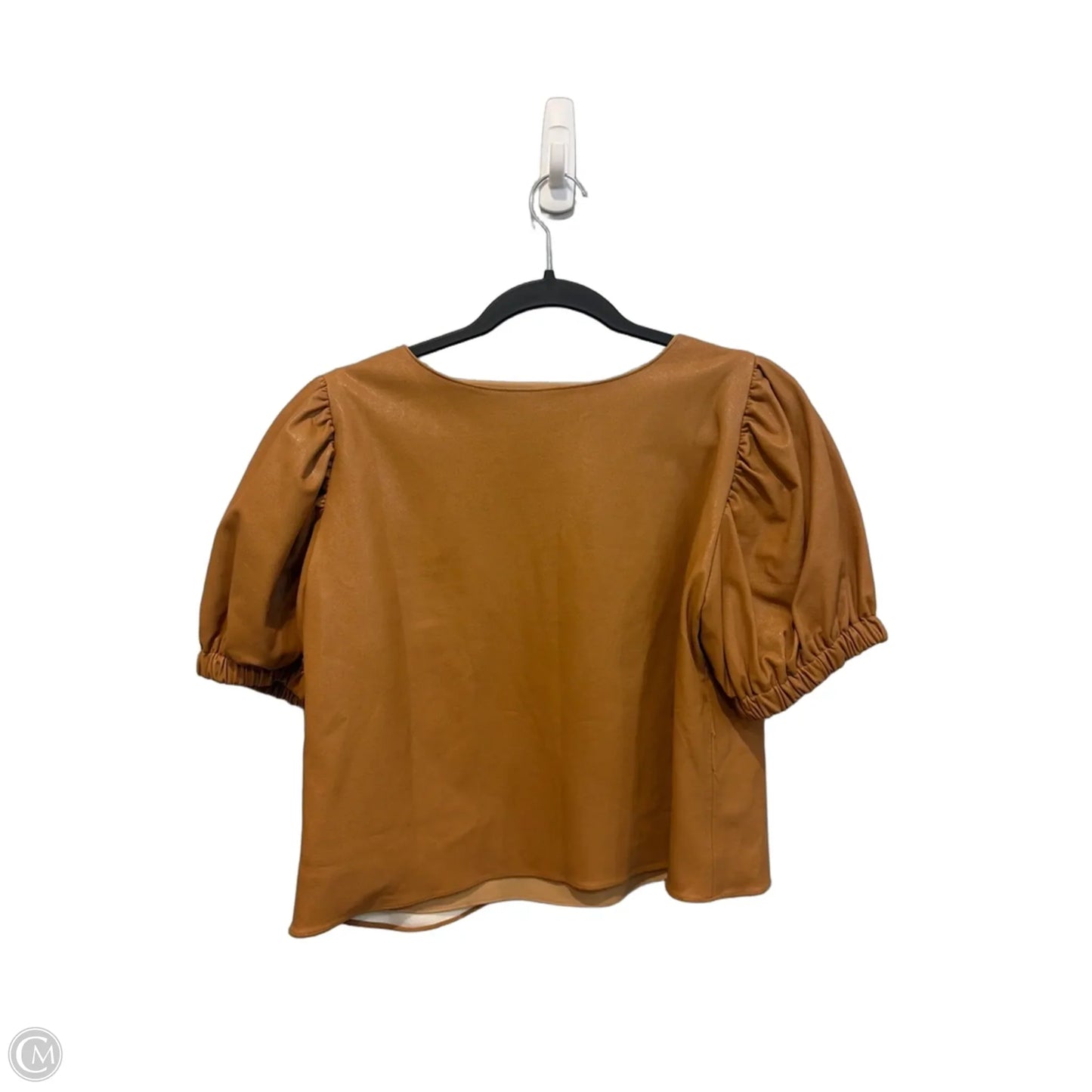 Blouse Short Sleeve By Amanda Uprichard In Brown, Size: S