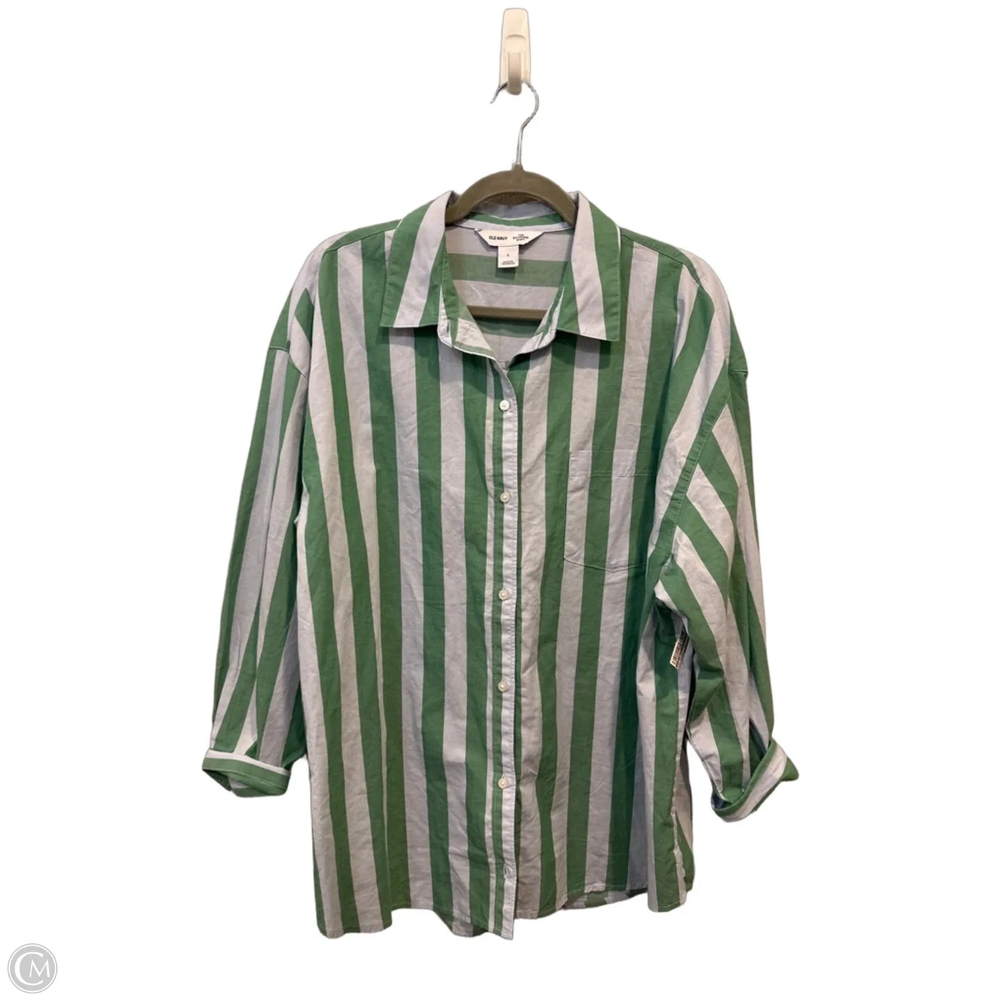 Top Long Sleeve By Old Navy In Striped Pattern, Size: L