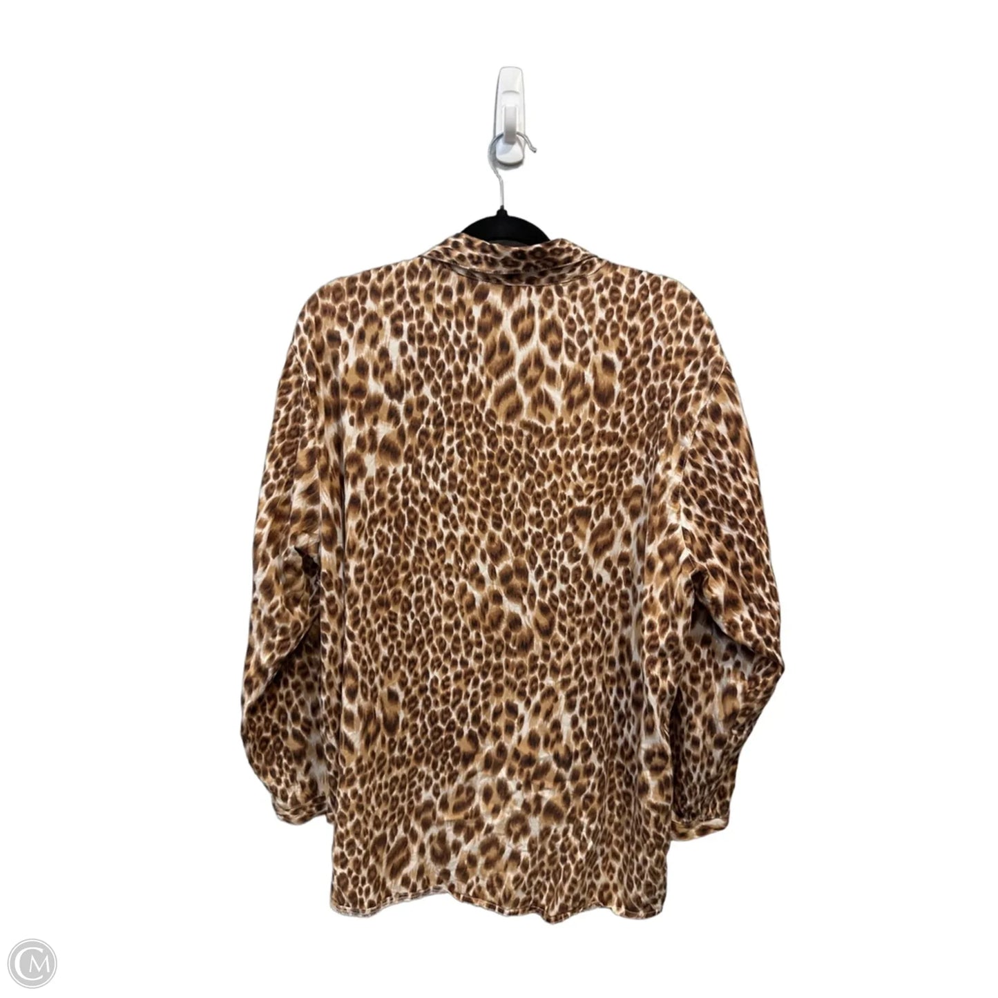 Blouse Long Sleeve By Tianello In Animal Print, Size: L