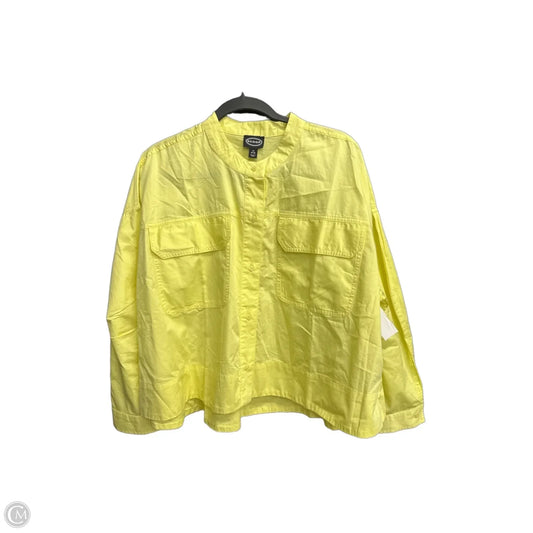 Top Long Sleeve By Scoop In Yellow, Size: M