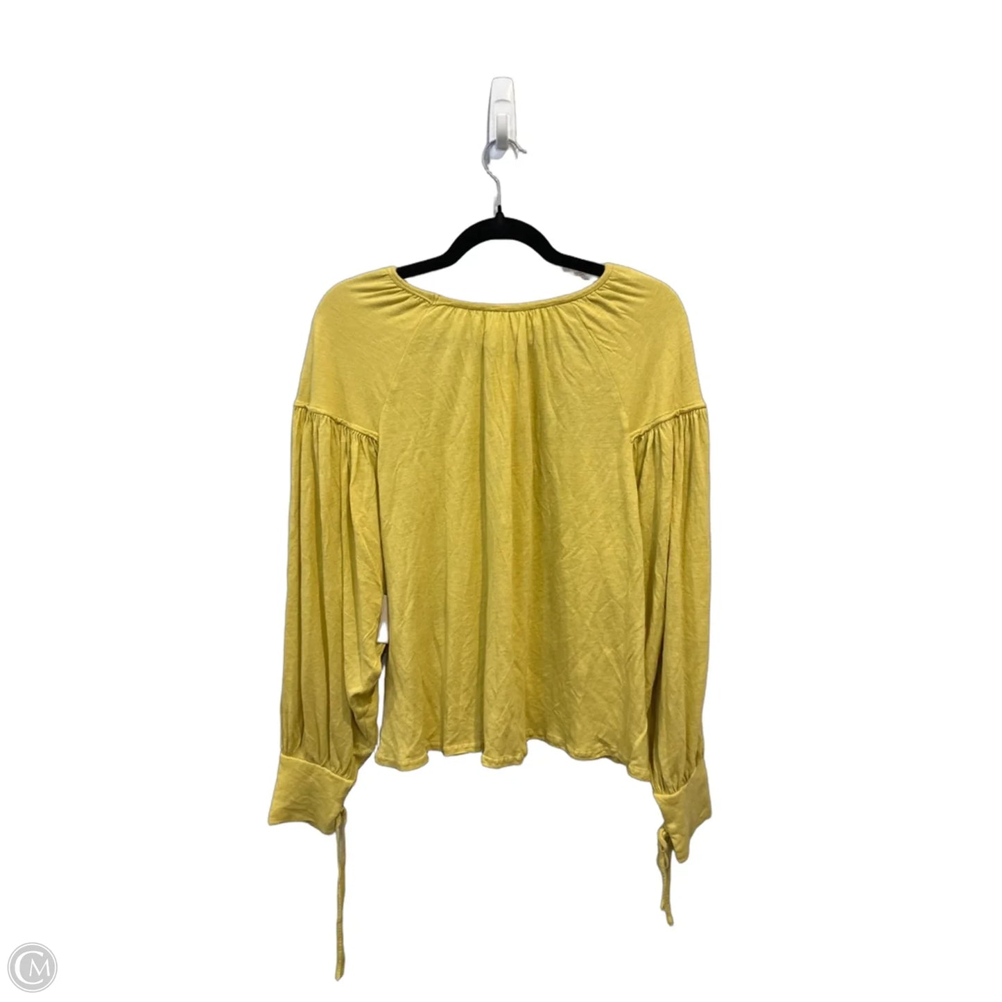 Top Long Sleeve By Free People In Yellow, Size: M