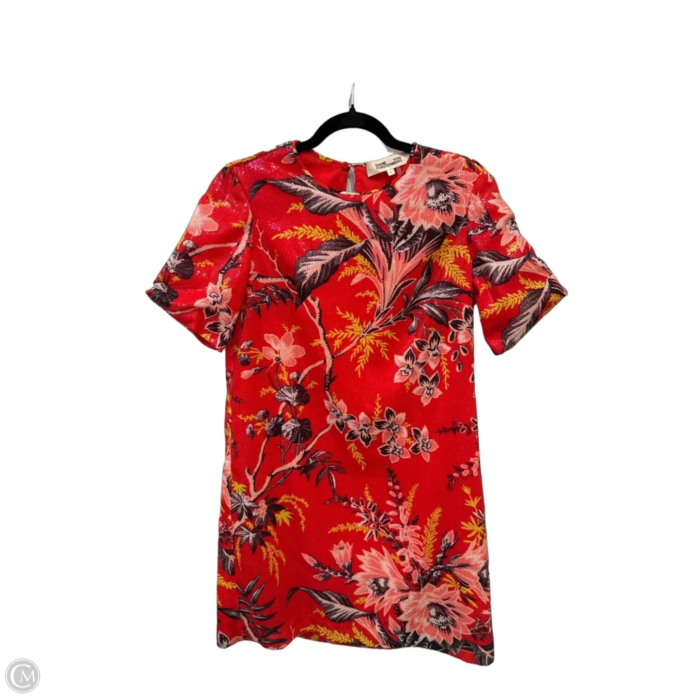 Dress Designer By Diane Von Furstenberg In Red & Yellow, Size: 4