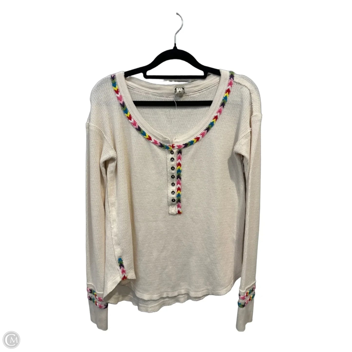 Top Long Sleeve By We The Free In Cream, Size: Xs