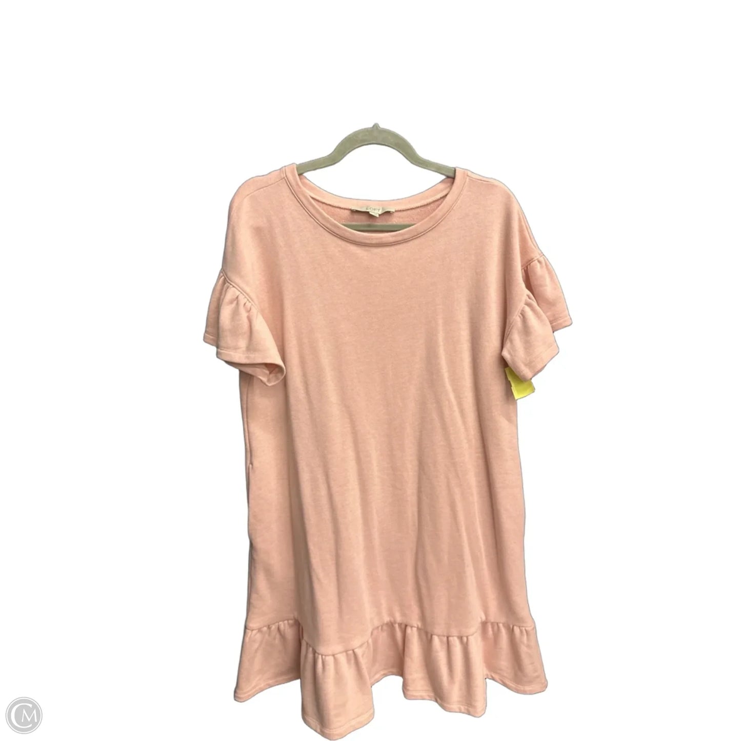 Dress Casual Midi By Loft In Pink, Size: L