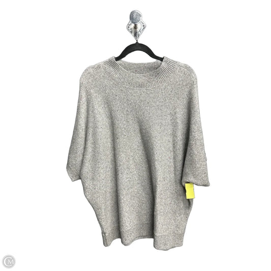 Sweater Short Sleeve By Loft In Grey, Size: L