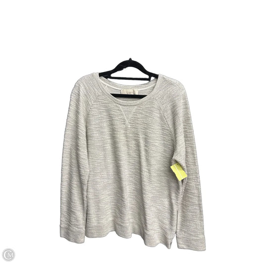 Sweater By Loft In Grey, Size: L