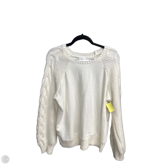 Sweater By Time And Tru In Cream, Size: L