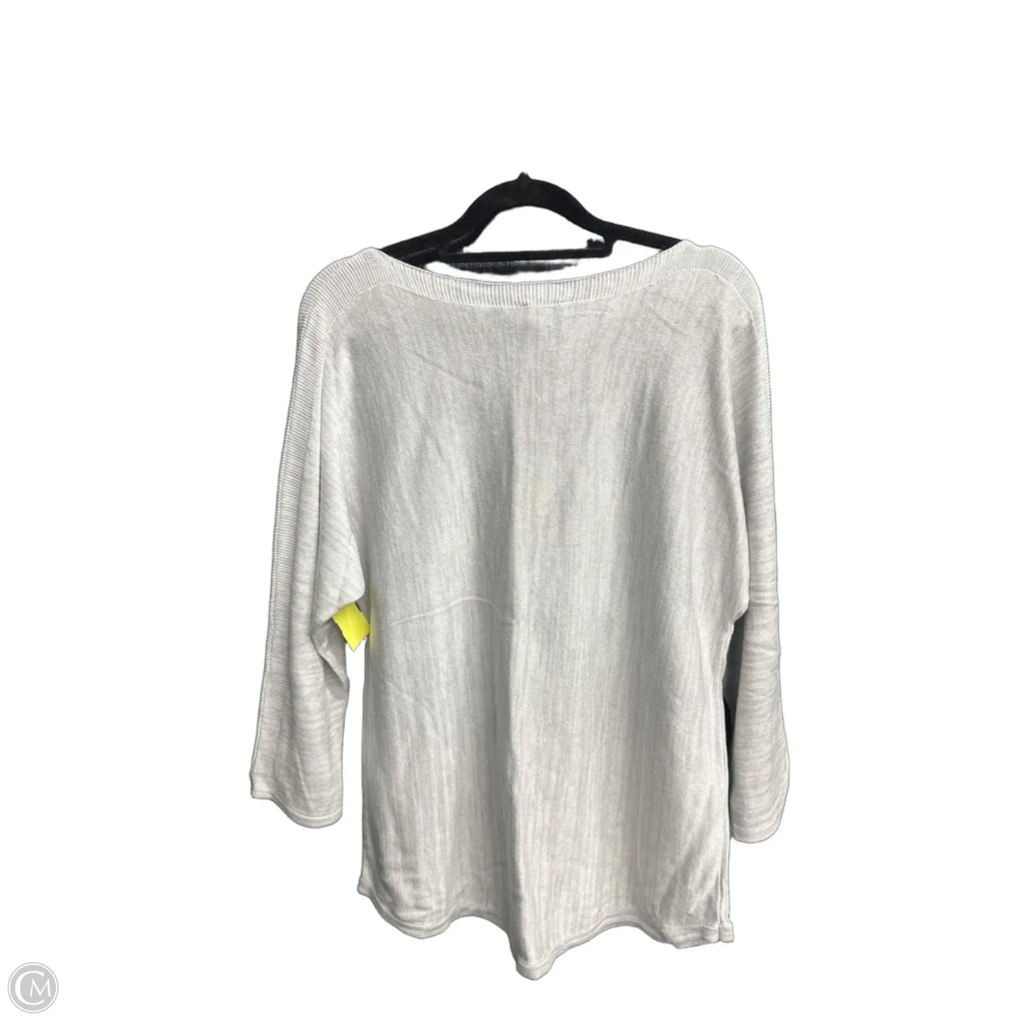 Top 3/4 Sleeve By Chicos In Grey, Size: M