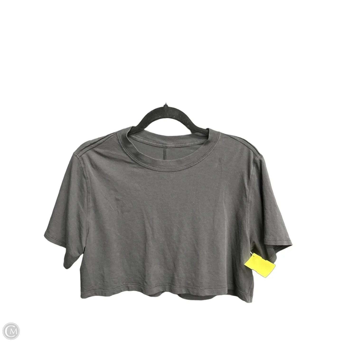 Athletic Top Short Sleeve By Lululemon In Black, Size: S