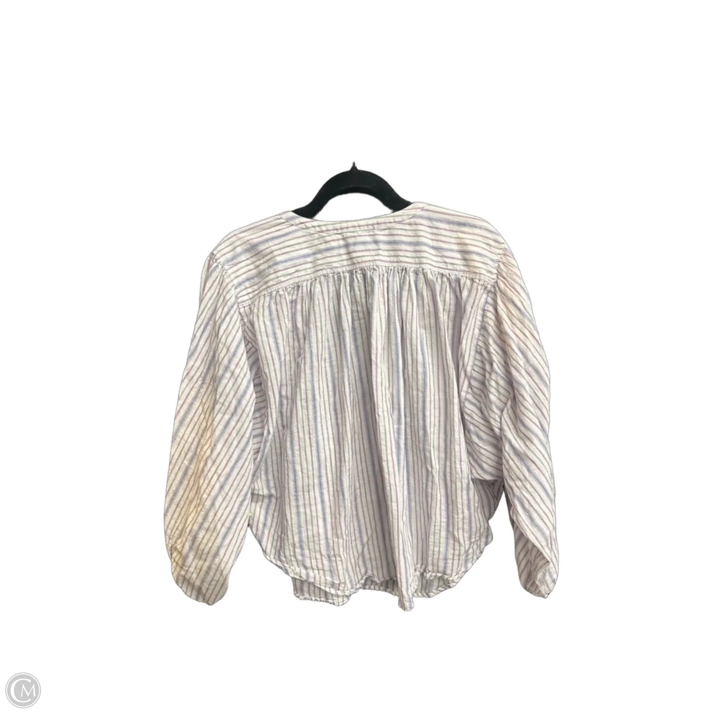 Top Long Sleeve By Loft In Striped Pattern, Size: M