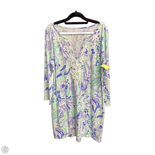 Dress Designer By Lilly Pulitzer In Blue & Green, Size: L