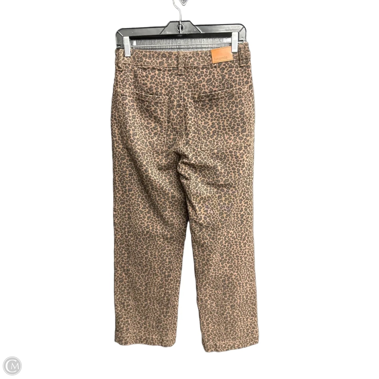Jeans Wide Leg By Luvamia In Leopard Print, Size: S