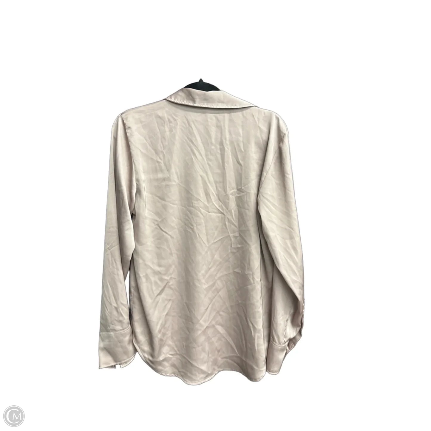 Blouse Long Sleeve By H&m In Grey, Size: Xs