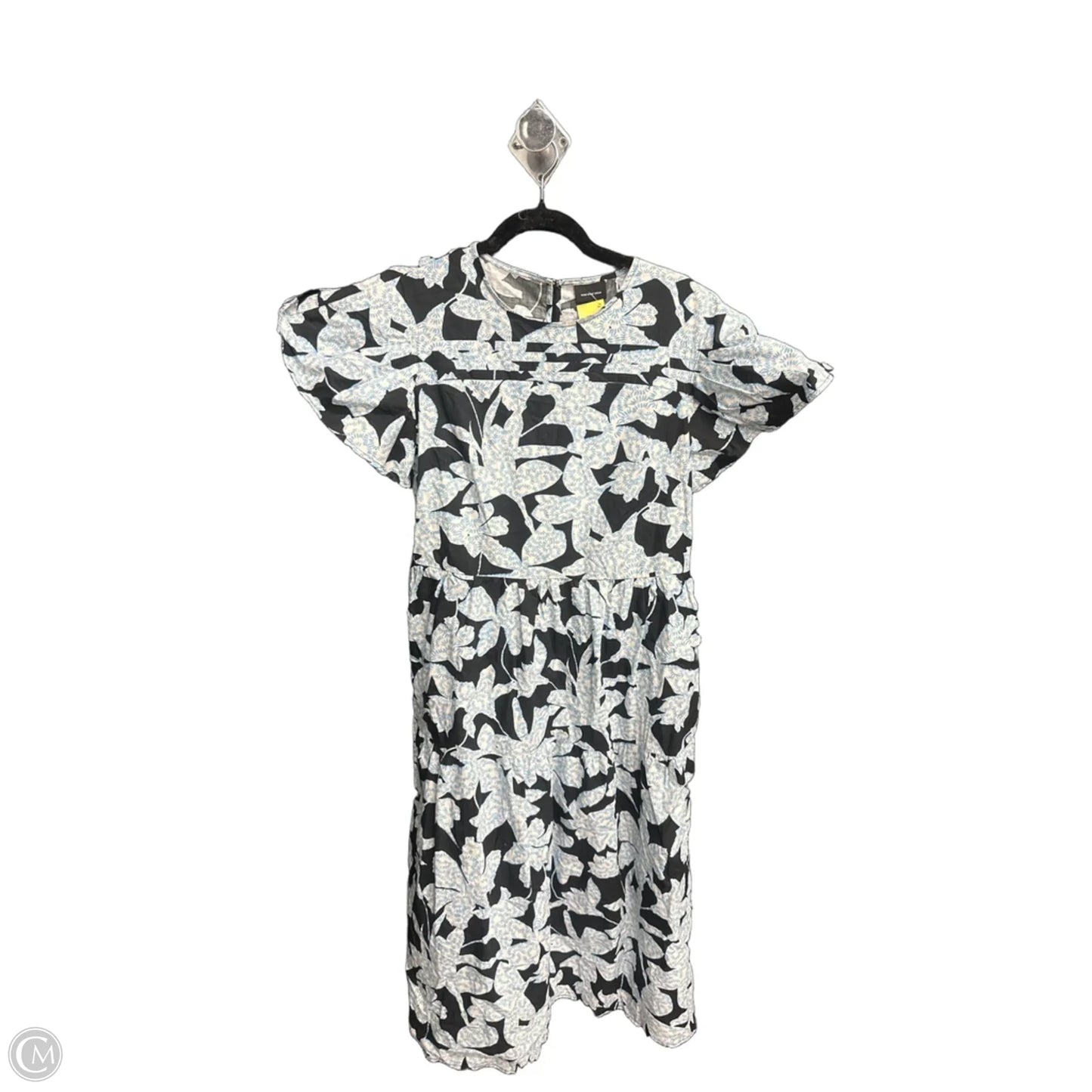 Dress Casual Midi By Who What Wear In Blue & White, Size: M