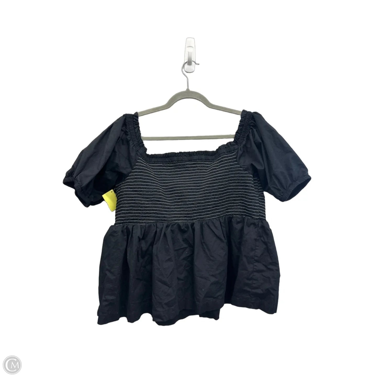 Blouse Short Sleeve By Old Navy In Black, Size: Xxl