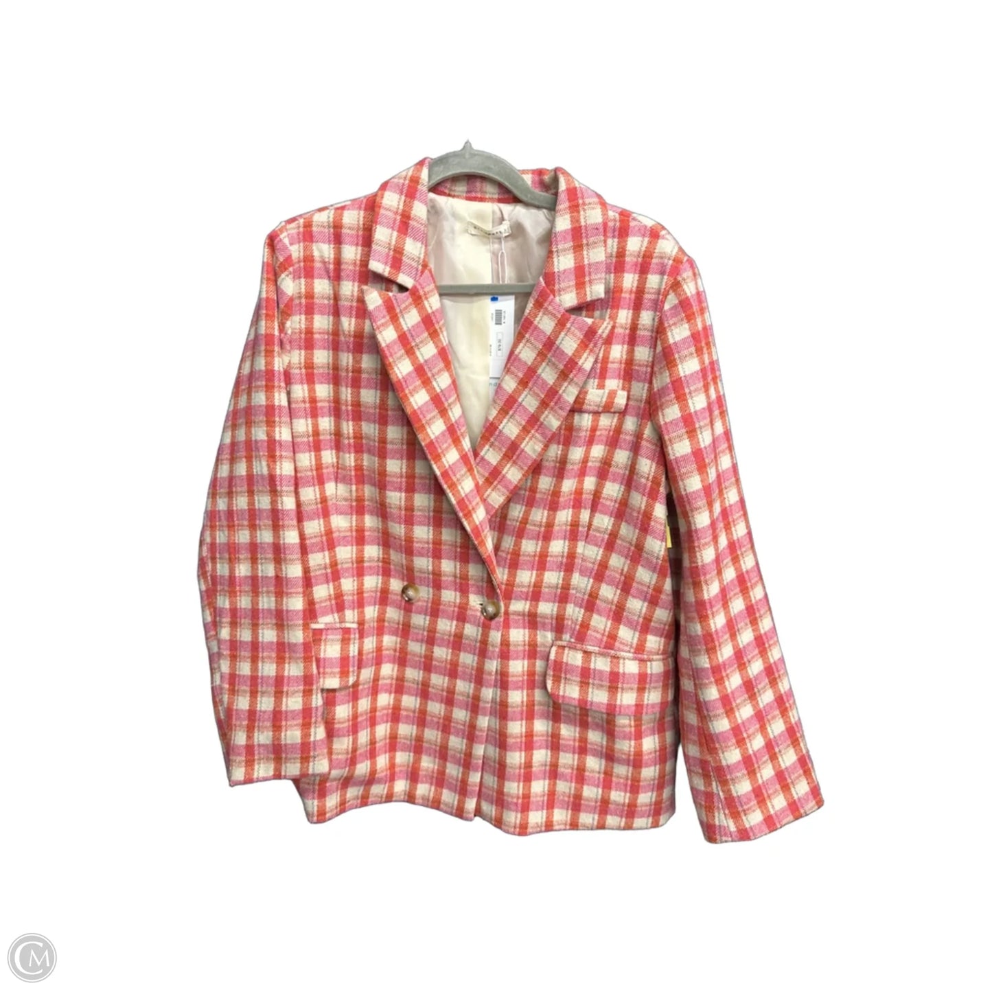 Blazer By Andthewhy In Plaid Pattern, Size: L