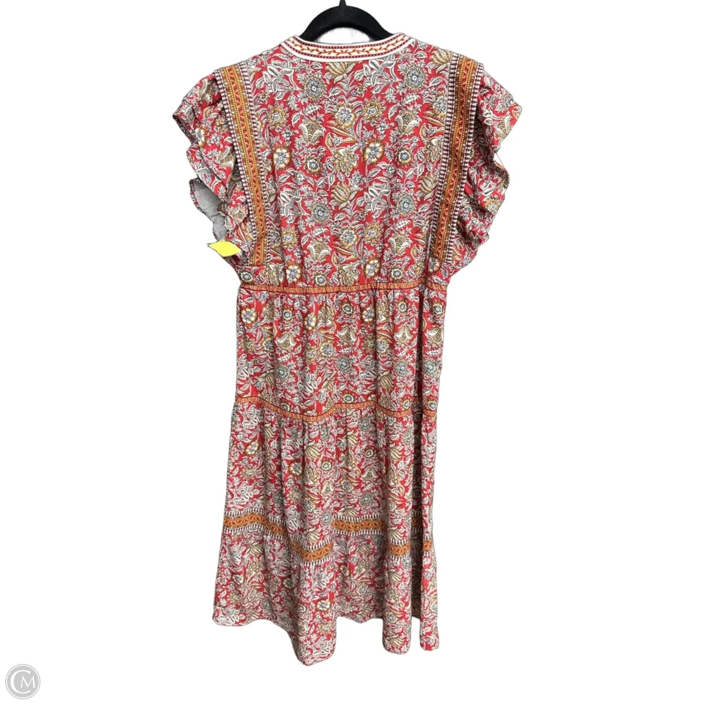 Dress Casual Maxi By See And Be Seen In Orange & Red, Size: L