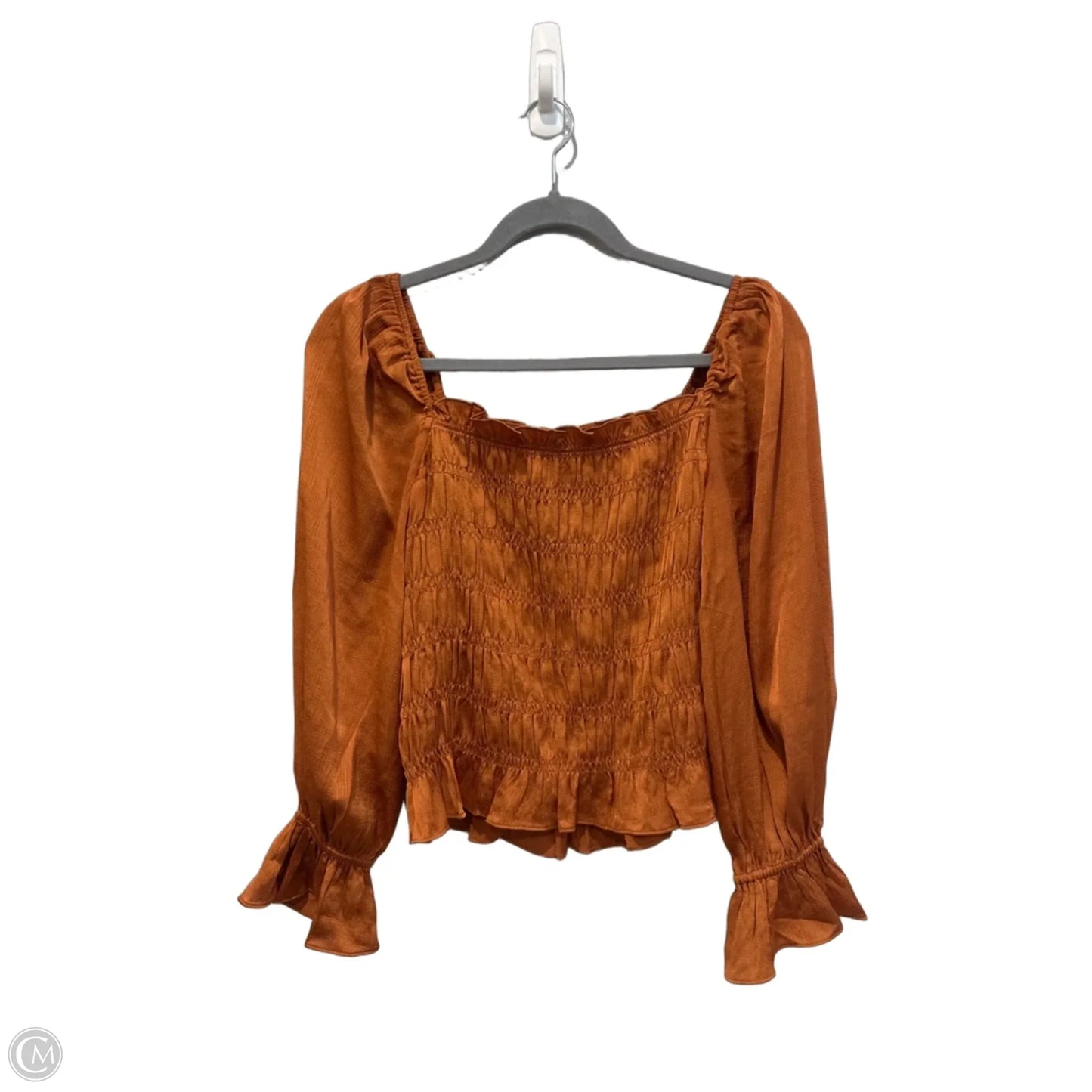 Top Long Sleeve By A New Day In Orange, Size: S