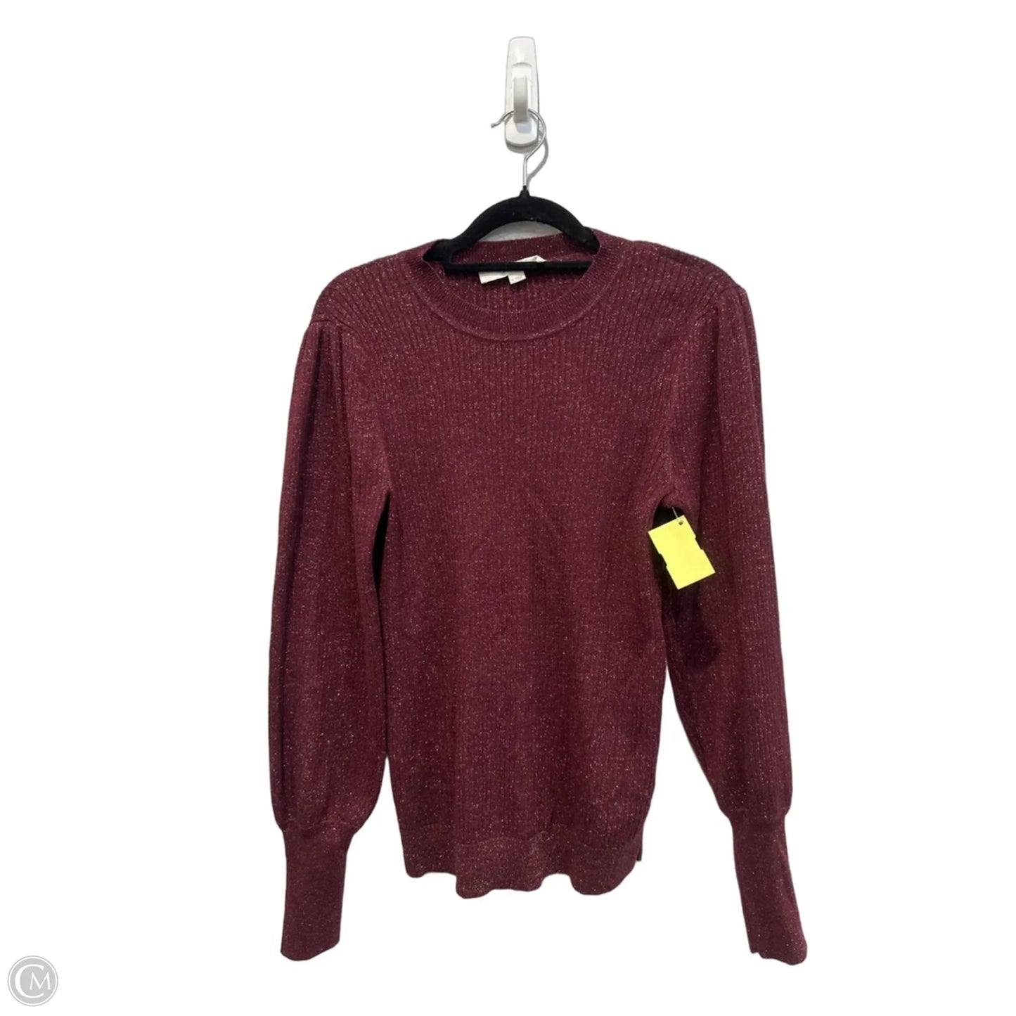 Top Long Sleeve By Loft In Maroon, Size: S